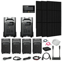 Load image into Gallery viewer, EcoFlow DELTA PRO 120V/240V Solar Kits - 7,200W Portable Power Station Setup + Choose Custom Bundle Option | Complete Solar Kit | 5-Year Warranty