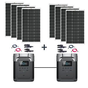 EcoFlow DELTA 1,800W / 1,300Wh Solar Kit / Portable Power Station + Choose Your Custom Bundle | Complete Solar Generator Kit