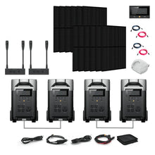 Load image into Gallery viewer, EcoFlow DELTA PRO 120V/240V Solar Kits - 7,200W Portable Power Station Setup + Choose Custom Bundle Option | Complete Solar Kit | 5-Year Warranty