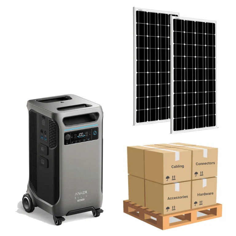 Anker F3800 [PLUS] - 3,840Wh / 6,000W Portable Power Station | 120V/240V Output | 3,200W Solar Input | Choose Your Bundle Option | 5-Year Warranty