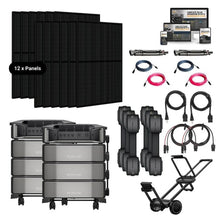 Load image into Gallery viewer, Dual EcoFlow DELTA PRO [ULTRA] Solar Kits - 7.2kw-14.4kw Output + 24kWh-60kWh Lithium Battery Bank | Choose Custom Bundle | 5-Year Warranty