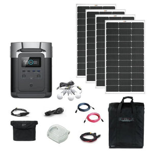 EcoFlow DELTA 1,800W / 1,300Wh Solar Kit / Portable Power Station + Choose Your Custom Bundle | Complete Solar Generator Kit