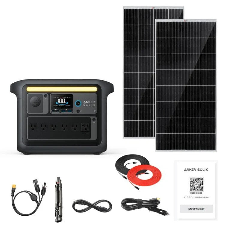 Anker SOLIX C1000X 1056Wh / 1800W Portable Power Station + Choose Your Custom Bundle | Complete Solar Kit