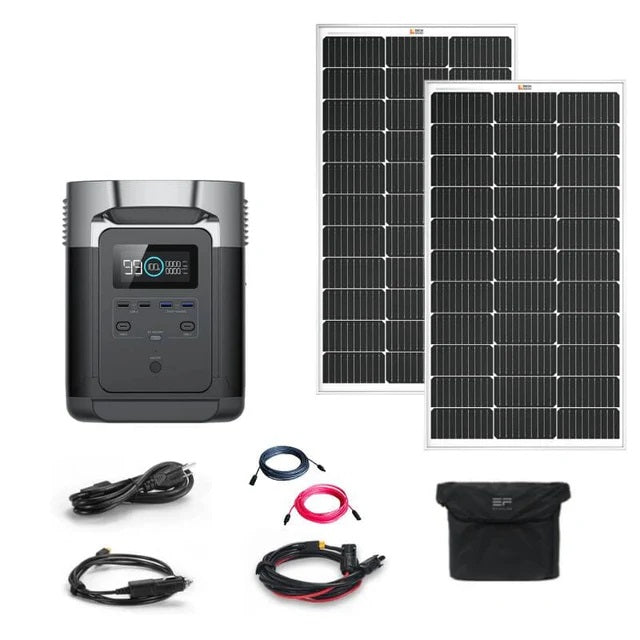 EcoFlow DELTA 1,800W / 1,300Wh Solar Kit / Portable Power Station + Choose Your Custom Bundle | Complete Solar Generator Kit