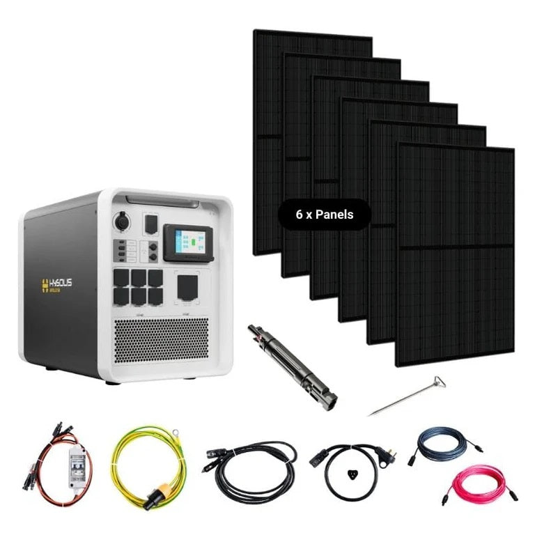 Hysolis [Apollo 5K] 120V Solar Kits - 5,376Wh / 3,000W Solar Power Station + Choose Your Custom Bundle | Complete Solar Kit
