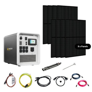 Hysolis [Apollo 5K] 120V Solar Kits - 5,376Wh / 3,000W Solar Power Station + Choose Your Custom Bundle | Complete Solar Kit