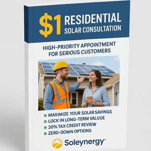 $1 In-Home Solar Consultation – Lock In Your Solar Savings with Soleynergy
