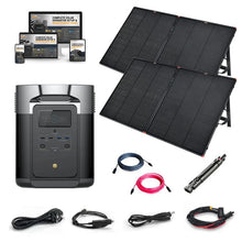 Load image into Gallery viewer, EcoFlow DELTA [MAX] Solar Kits - 2,400W / 2,016Wh Portable Power Station + Choose Your Custom Bundle | Complete Solar Generator Kit