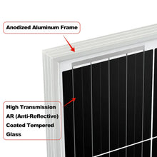 Load image into Gallery viewer, 200 Watt Solar Panel | High Efficiency 12V Monocrystalline (19.98% Efficiency) | 25-Year Power Output Warranty