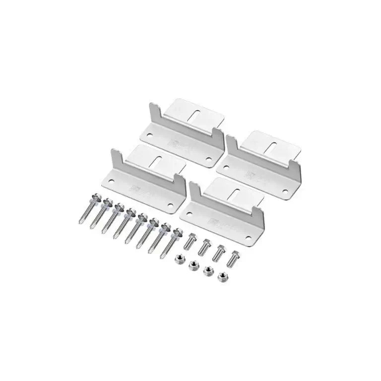 Z-Bracket Sets for Mounting Solar Panels (Choose # of Panels) | 4 x Brackets Per Solar Panel [One Per Corner] | High-Quality Anodized Aluminum